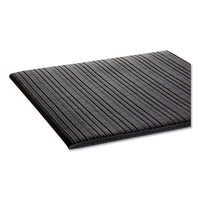 Ribbed Vinyl Anti-fatigue Mat, 36 X 60, Black