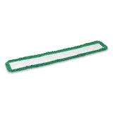 Looped-end Dust Mop Head, Microfiber, 48 X 5, Green