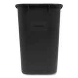 Open Top Indoor Trash Can, Plastic, 3.5 Gal, Black