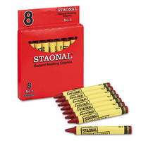 Staonal Marking Crayons, Black, 8-box