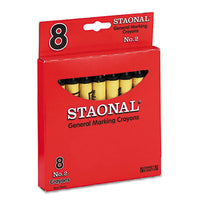 Staonal Marking Crayons, Black, 8-box