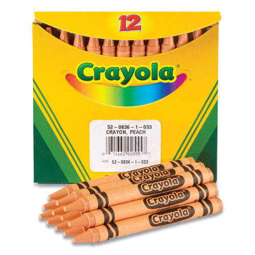 Bulk Crayons, Peach, 12-box