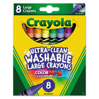 Ultra-clean Washable Crayons, Large, 8 Colors-box