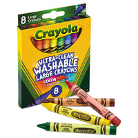 Ultra-clean Washable Crayons, Large, 8 Colors-box