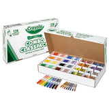 Crayons And Markers Combo Classpack, Eight Colors, 256-set