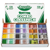 Crayons And Markers Combo Classpack, Eight Colors, 256-set
