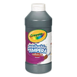 Artista Ii Washable Tempera Paint, Black, 16 Oz