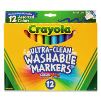 Ultra-clean Washable Markers, Broad Bullet Tip, Assorted Colors, 8-pack