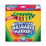 Ultra-clean Washable Markers, Broad Bullet Tip, Assorted Colors, 8-pack