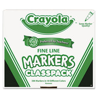 Fine Line Classpack Non-washable Marker, Fine Bullet Tip, Assorted Colors, 200-box