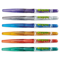 Glitter Markers, Medium Bullet Tip, Assorted Colors, 6-set