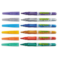 Glitter Markers, Medium Bullet Tip, Assorted Colors, 6-set