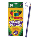 Long-length Colored Pencil Set, 3.3 Mm, 2b (#1), Assorted Lead-barrel Colors, 24-pack
