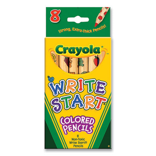 Write Start Colored Pencils, 5.33 Mm, Assorted Lead-barrel Colors, 8-box