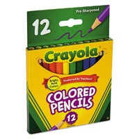 Short-length Colored Pencil Set, 3.3 Mm, 2b (#1), Assorted Lead-barrel Colors, Dozen