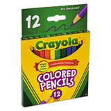 Short-length Colored Pencil Set, 3.3 Mm, 2b (#1), Assorted Lead-barrel Colors, Dozen