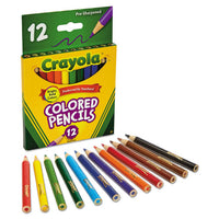 Short-length Colored Pencil Set, 3.3 Mm, 2b (#1), Assorted Lead-barrel Colors, Dozen