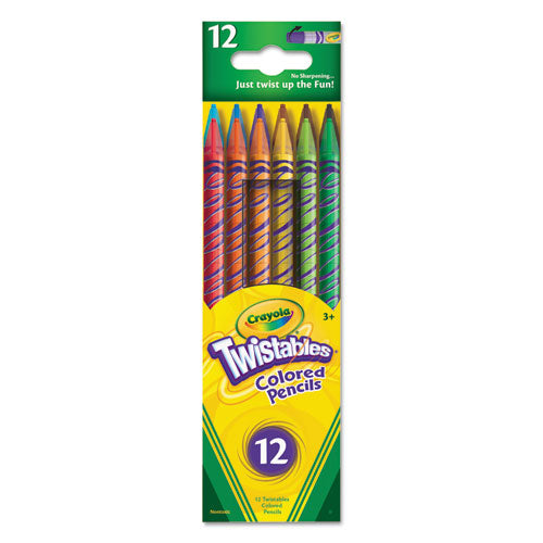 Twistables Colored Pencils, 2 Mm, 2b (#1), Assorted Lead-barrel Colors, Dozen