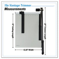 Vantage Guillotine Paper Trimmer-cutter, 15 Sheets, 15" Cut Length