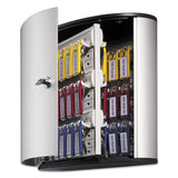 Locking Key Cabinet, 54-key, Brushed Aluminum, Silver, 11 3-4 X 4 5-8 X 11