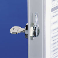 Locking Key Cabinet, 54-key, Brushed Aluminum, Silver, 11 3-4 X 4 5-8 X 11