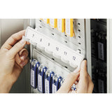 Locking Key Cabinet, 54-key, Brushed Aluminum, Silver, 11 3-4 X 4 5-8 X 11