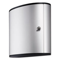 Locking Key Cabinet, 54-key, Brushed Aluminum, Silver, 11 3-4 X 4 5-8 X 11