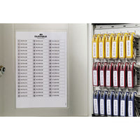 Locking Key Cabinet, 54-key, Brushed Aluminum, Silver, 11 3-4 X 4 5-8 X 11
