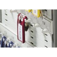 Locking Key Cabinet, 54-key, Brushed Aluminum, Silver, 11 3-4 X 4 5-8 X 11