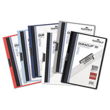 Vinyl Duraclip Report Cover, Letter, Holds 30 Pages, Clear-dark Blue, 25-box
