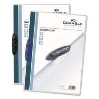 Swingclip Clear Report Cover, Letter Size, Black Clip, 25-box