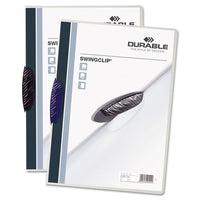 Swingclip Clear Report Cover, Letter Size, Black Clip, 25-box