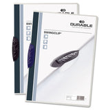 Swingclip Clear Report Cover, Letter Size, Dark Blue Clip, 25-box