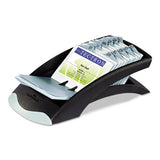Visifix Desk Business Card File, Holds 200 4 1-8 X 2 7-8 Cards, Graphite-black