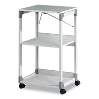 3-tier Multimedia Trolley For Projectors, Metal, 3 Shelves, 20 X 17 X 34.75, Gray