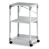 3-tier Multimedia Trolley For Projectors, Metal, 3 Shelves, 20 X 17 X 34.75, Gray
