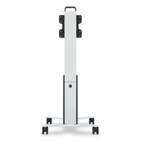 Mobile Tv Cart Coworksation, Engineered Wood, 3 Shelves, 40 Lb Capacity, 22.5 X 22.6 X 50.89, White
