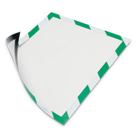 Duraframe Security Magnetic Sign Holder, 8 1-2" X 11", Green-white Frame, 2-pack