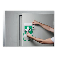 Duraframe Security Magnetic Sign Holder, 8 1-2" X 11", Green-white Frame, 2-pack