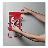 Duraframe Security Magnetic Sign Holder, 8 1-2" X 11", Red-white Frame, 2-pack