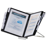 Instaview Expandable Desktop Reference System, 10 Panels, Black Borders