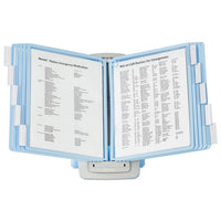 Sherpa Style Desk-mount Reference System, 20 Sheet Capacity, Blue-gray