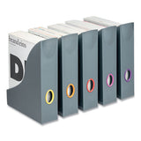 Varicolor Plastic Magazine Racks, 2.88w X 9.5d X 12h, Gray-multicolor, 5-pack