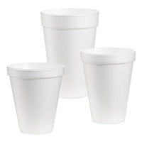 Foam Drink Cups, 10oz, White, 25-bag, 40 Bags-carton