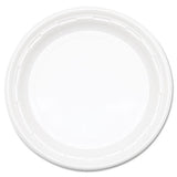 Famous Service Impact Plastic Dinnerware, Plate, 10 1-4" Dia, White, 500-carton