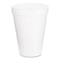 Foam Drink Cups, 12oz, White, 1000-carton
