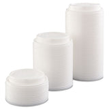 Cappuccino Dome Sipper Lids, Fits 12-24oz Cups, White, 1000-carton