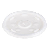 Plastic Lids, For 16oz Hot-cold Foam Cups, Straw-slot Lid, White, 1000-carton