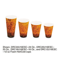Foam Hot-cold Cups, 16oz, Brown-black, 1000-carton