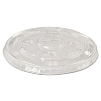 Pete Flat Straw-slot Cold Cup Lids, Fits 16-24oz, 100-pack, 10 Packs-carton